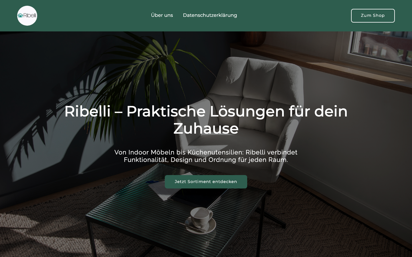 Ribelli Website mit ergonomischem Buerostuhl