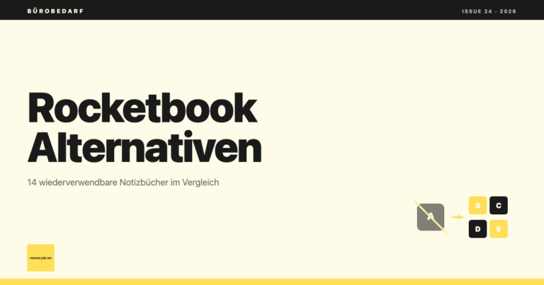 remote-job.net: Rocketbook-Alternative: 14 Notizbücher zum Wiederverwenden