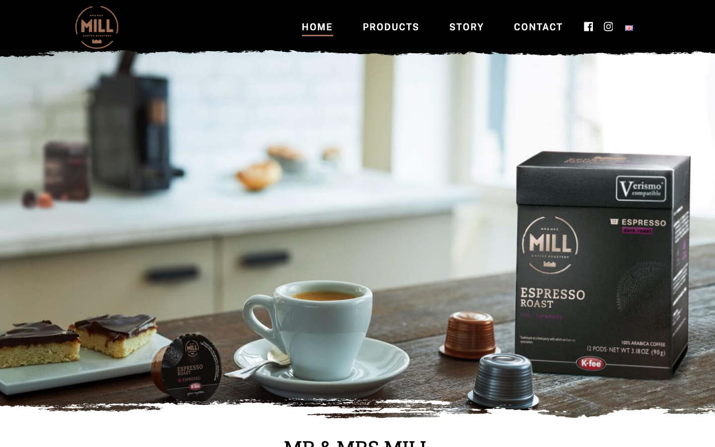 Mr and Mrs Mill Espresso-Kapselbox mit K-fee-Kompatibilitätshinweis