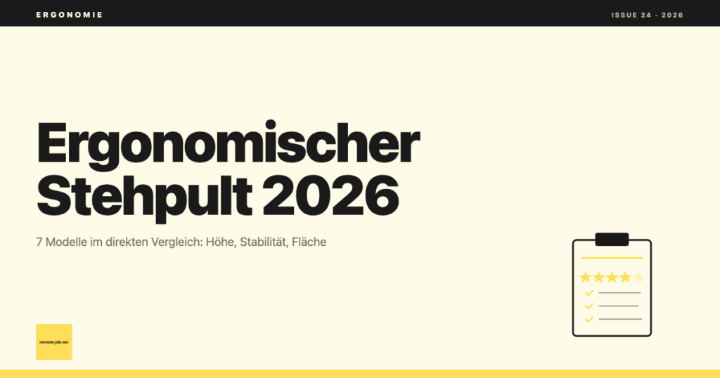 Ergonomischer Stehpult 2026: Die besten 7 Modelle im Vergleich