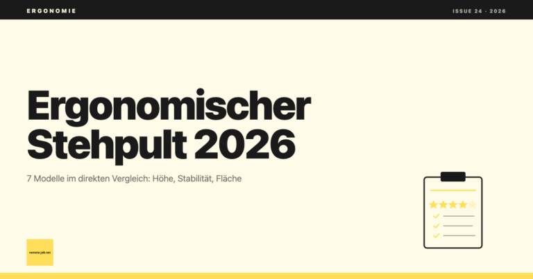 remote-job.net: Ergonomischer Stehpult 2026