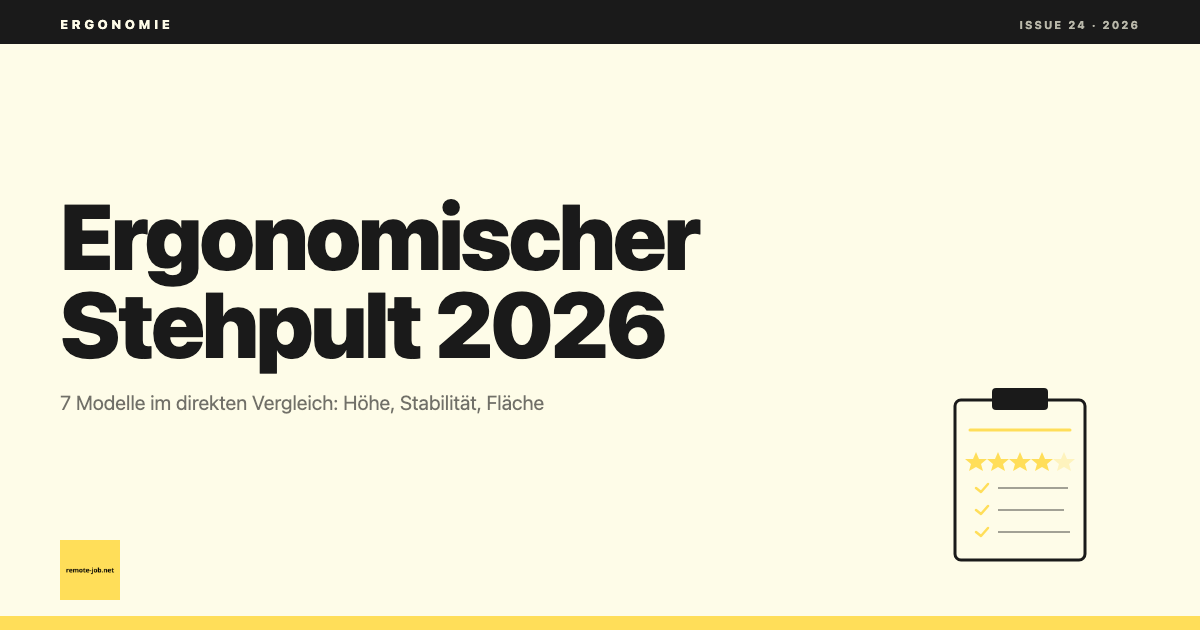 remote-job.net: Ergonomischer Stehpult 2026