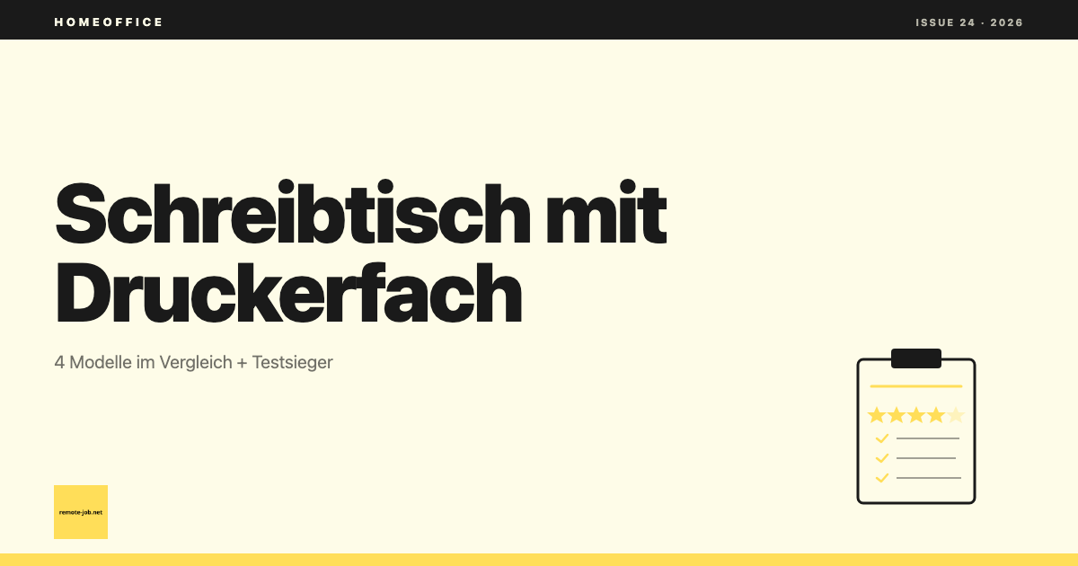 Titelbild: Schreibtisch mit Druckerfach, 4 Modelle im Vergleich mit Testsieger