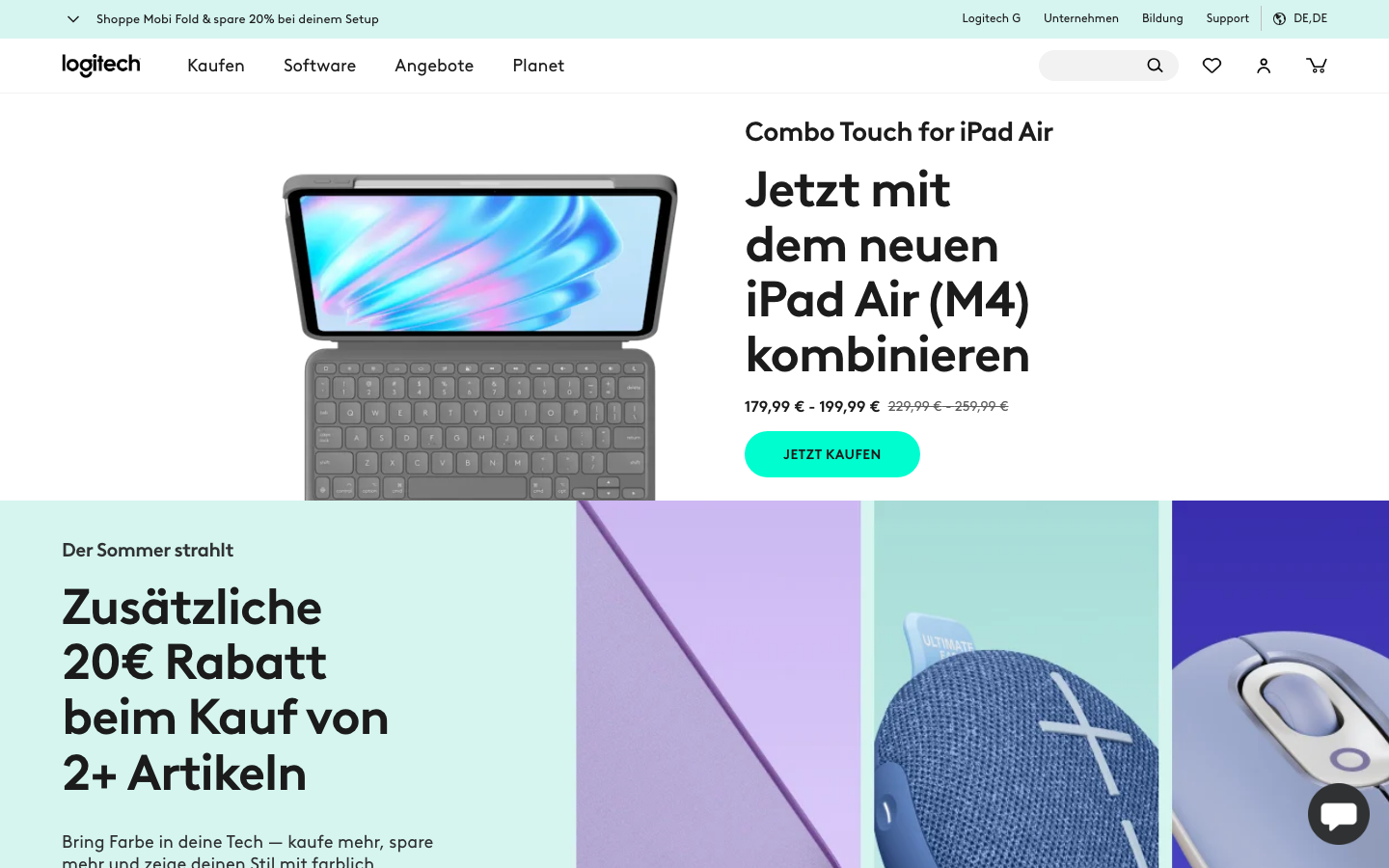 Logitech Markenwebsite Startseite