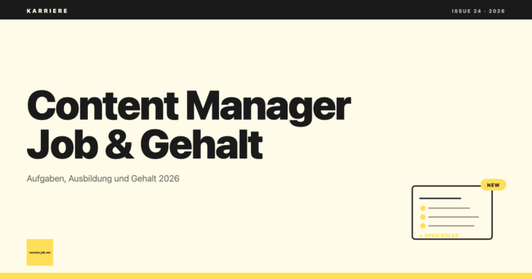 remote-job.net: Content Manager: Aufgaben, Gehalt und Ausbildung