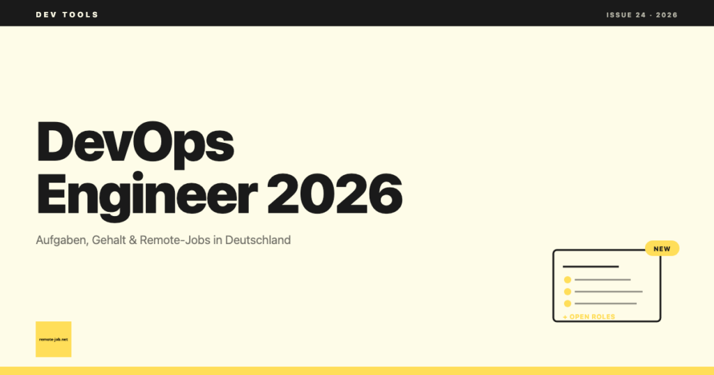 DevOps Engineer: Aufgaben, Gehalt & Remote-Jobs 2026