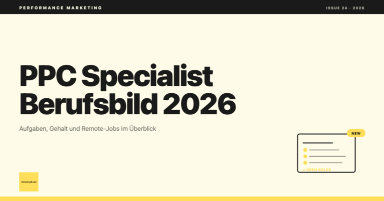 PPC Specialist Berufsbild 2026: Aufgaben, Gehalt und Remote-Jobs