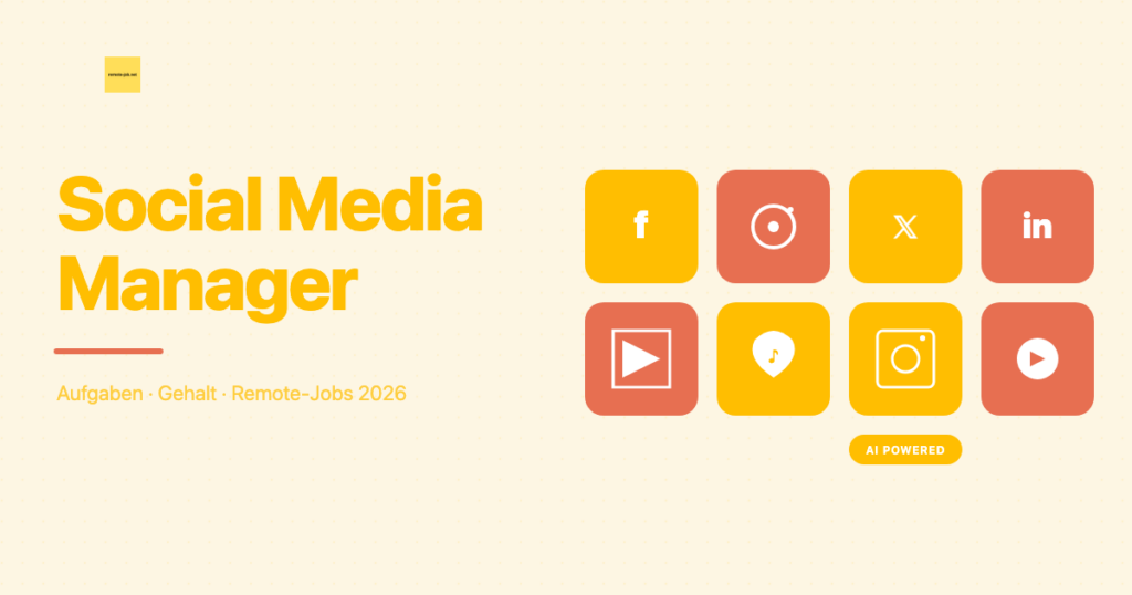 Social Media Manager: Aufgaben, Gehalt & Remote-Jobs 2026