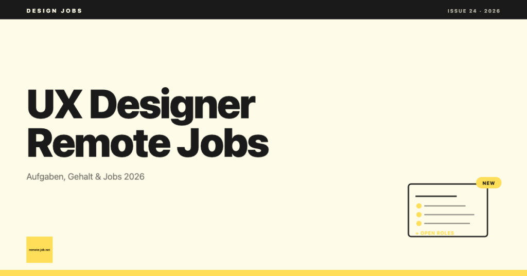UX Designer: Aufgaben, Gehalt & Remote-Jobs 2026