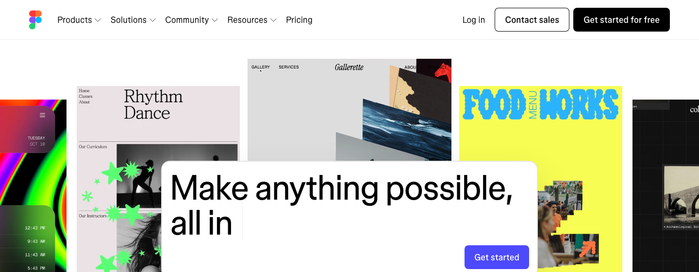 Figma Startseite – kollaboratives Design-Tool für Remote-Teams