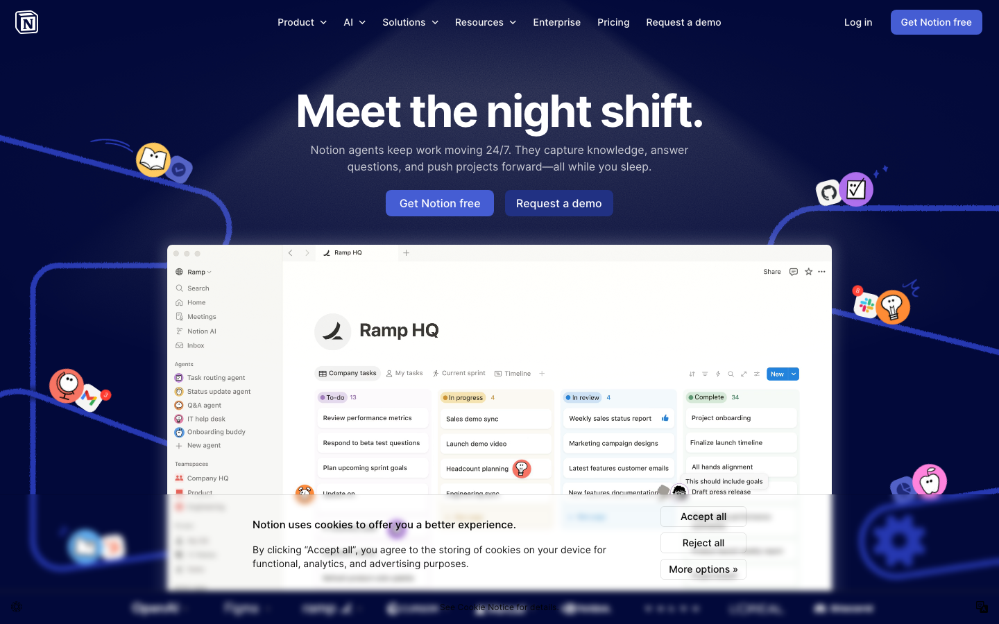 Notion Homepage – vielseitige Evernote Alternative für Remote-Teams mit Datenbanken und Wikis