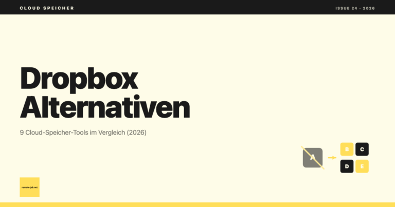 remote-job.net: Dropbox Alternative 2026, 9 Cloud-Speicher-Tools im Vergleich