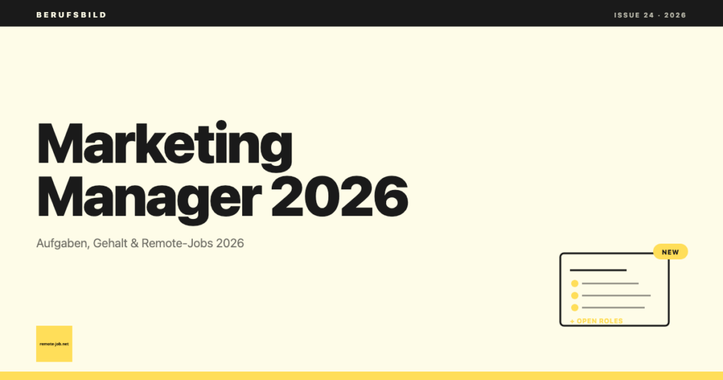 Online Marketing Manager: Aufgaben, Gehalt & Remote-Jobs 2026