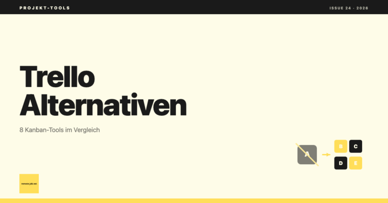 remote-job.net: Trello Alternative, 8 Kanban-Tools im Vergleich