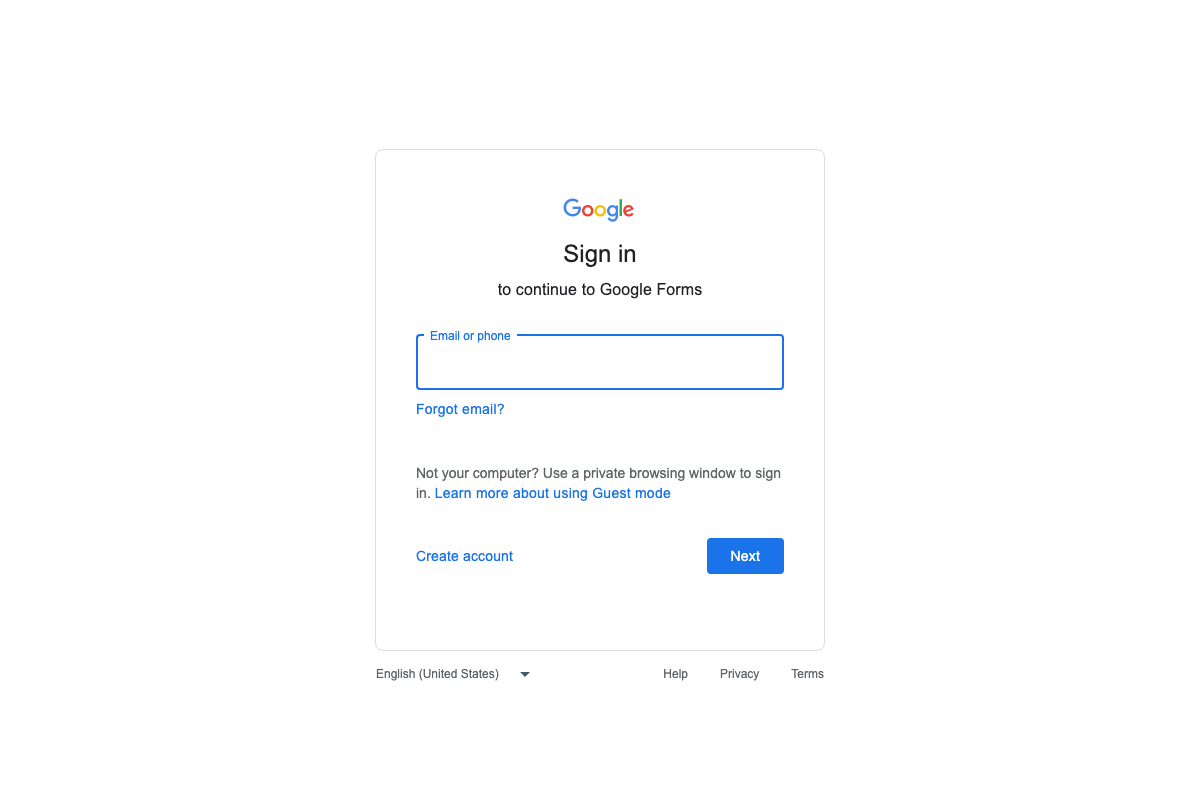 Screenshot Google Forms - kostenlose Typeform Alternative