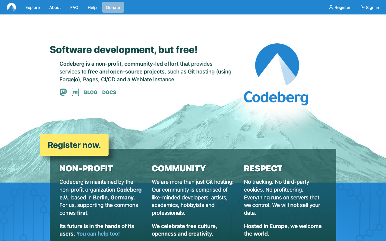 4. Codeberg als GitHub-Alternative