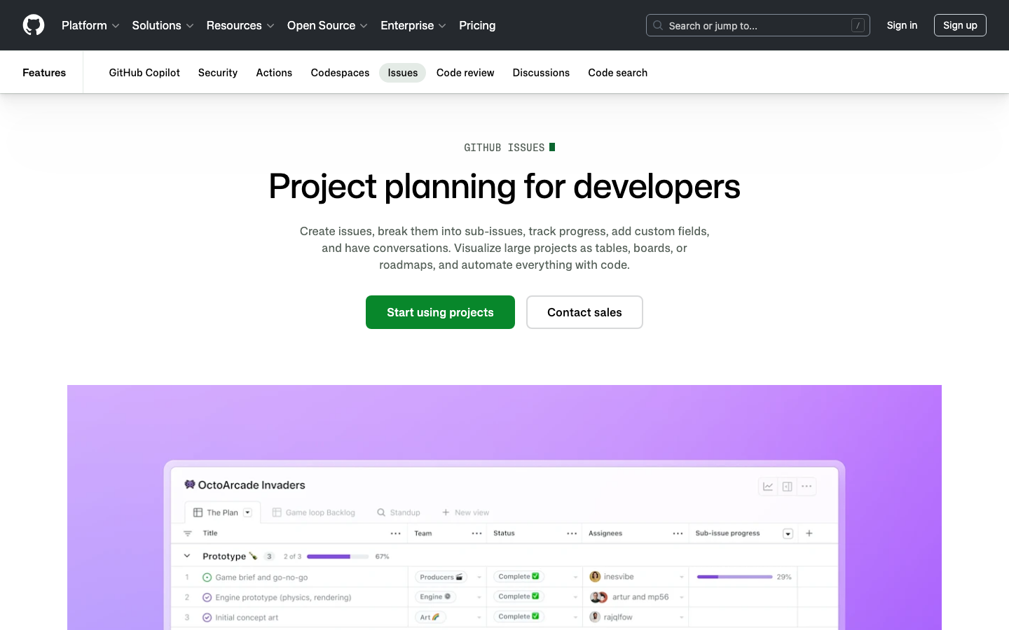 GitHub Projects - Natives Issue-Tracking für GitHub-Teams