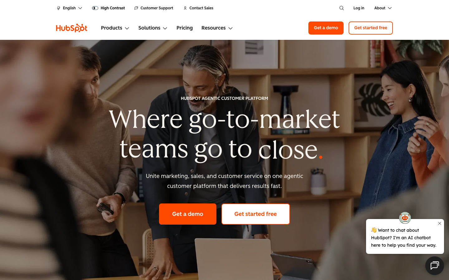 HubSpot Homepage als Customer Platform für Marketing und CRM