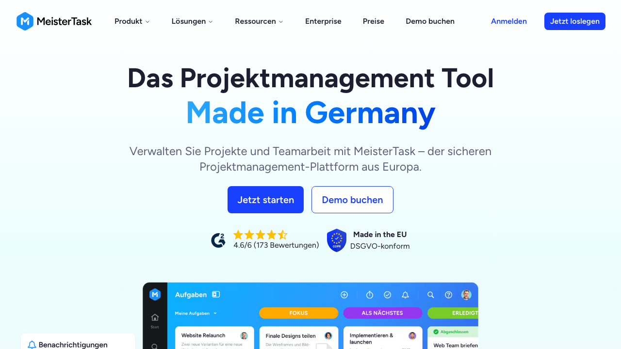 MeisterTask: DSGVO-konformes Kanban-Board mit EU-Servern