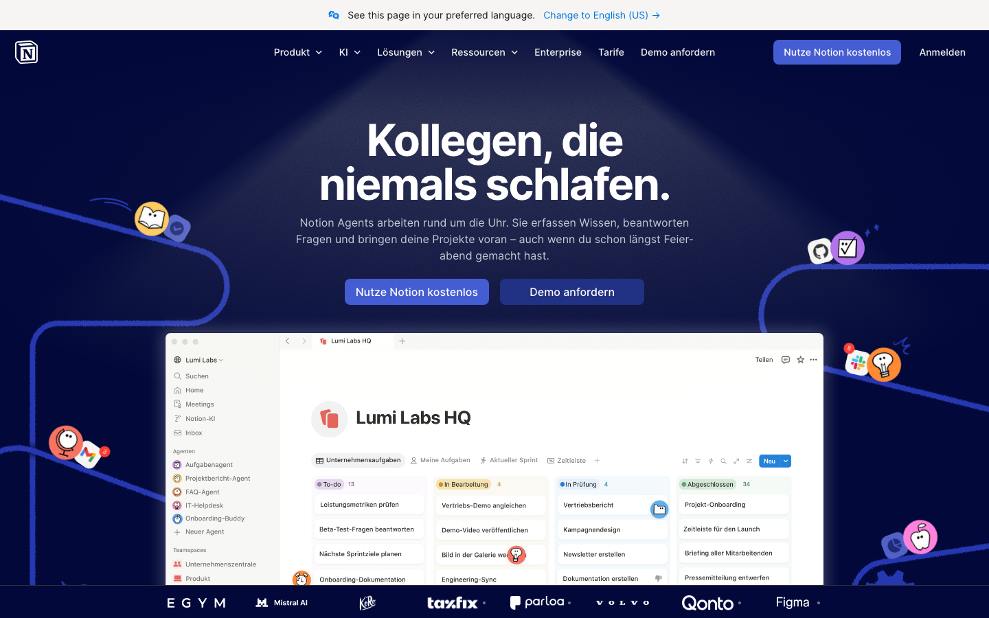 Notion Homepage – Wiki und Datenbank-Tool für Remote-Teams