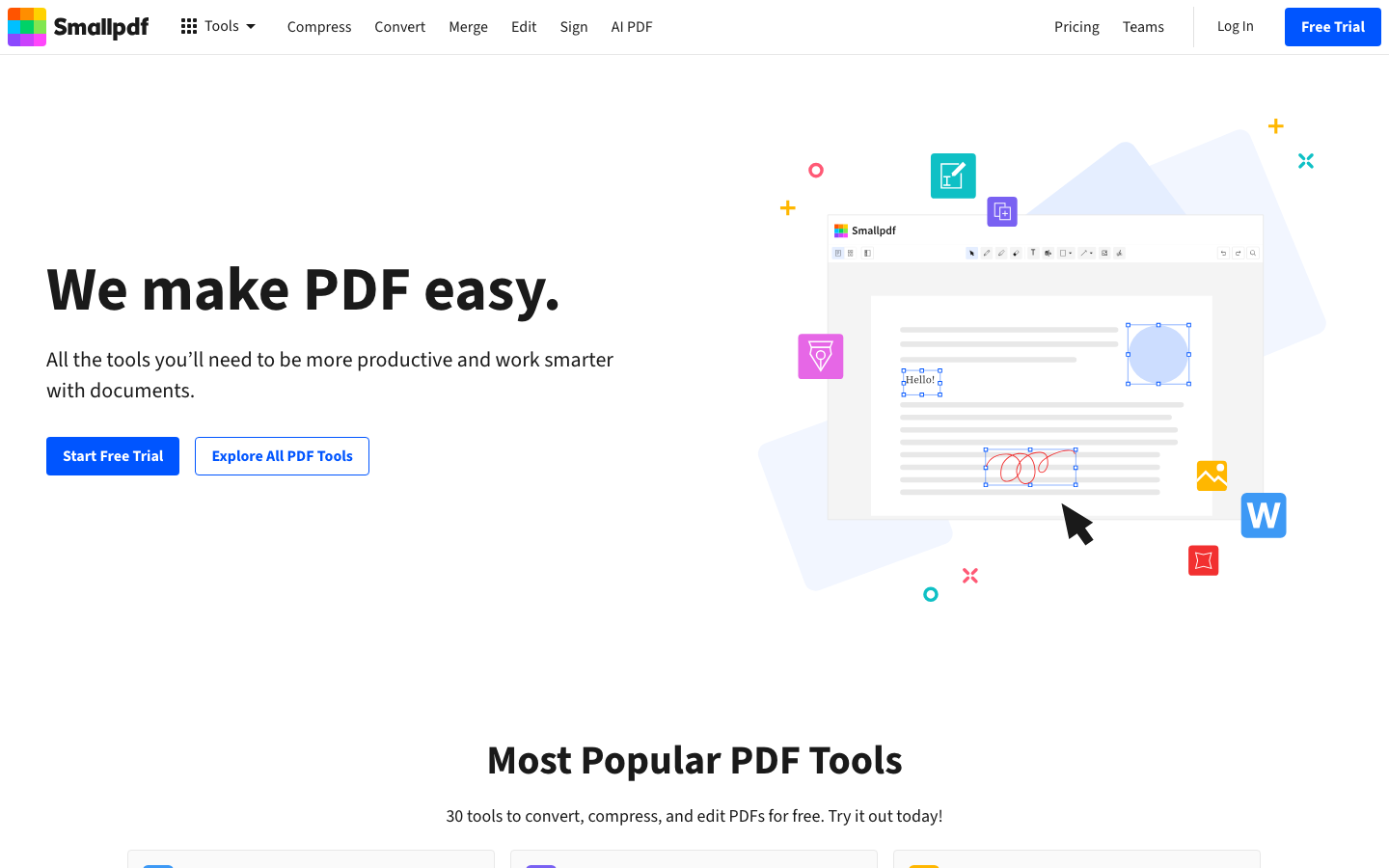 Smallpdf - Kostenlose Browser-Alternative zu Adobe Acrobat