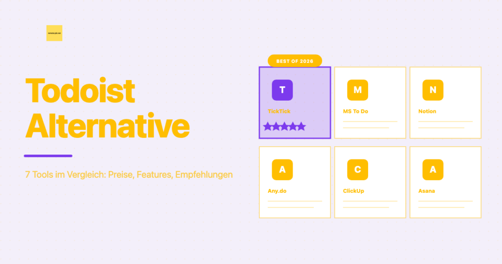 Todoist Alternative 2026: 7 Aufgaben-Management-Tools im Vergleich