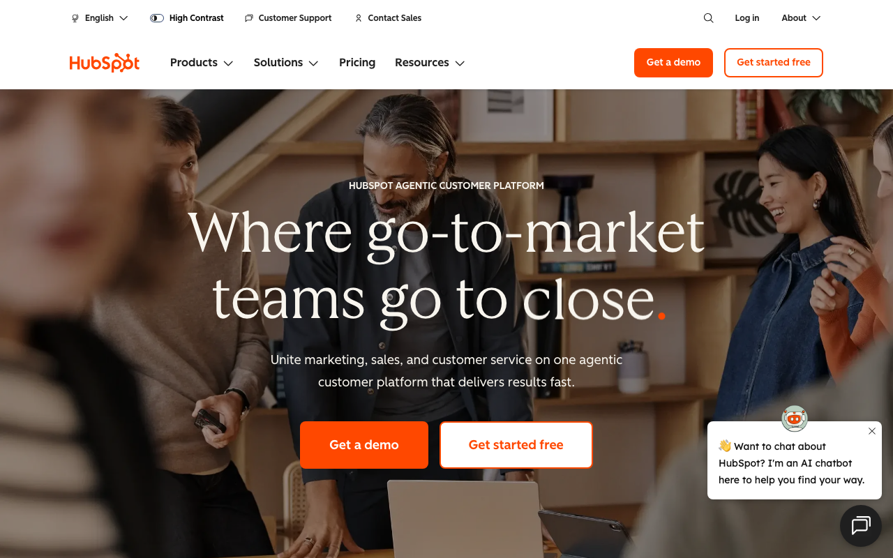 HubSpot CRM Homepage 2026