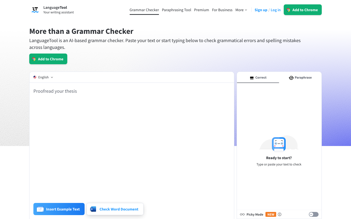 LanguageTool Startseite – kostenlose Grammarly-Alternative für Deutsch