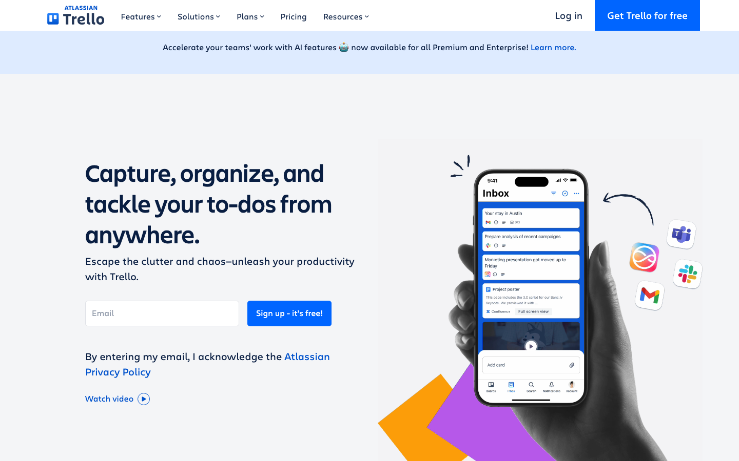 Trello Homepage Screenshot 2026