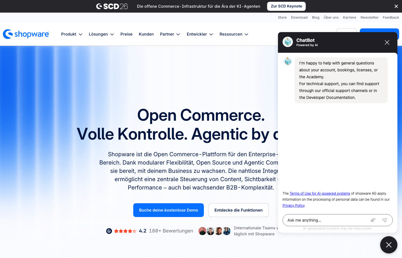 Shopware Homepage - Die beste deutsche Shopify Alternative