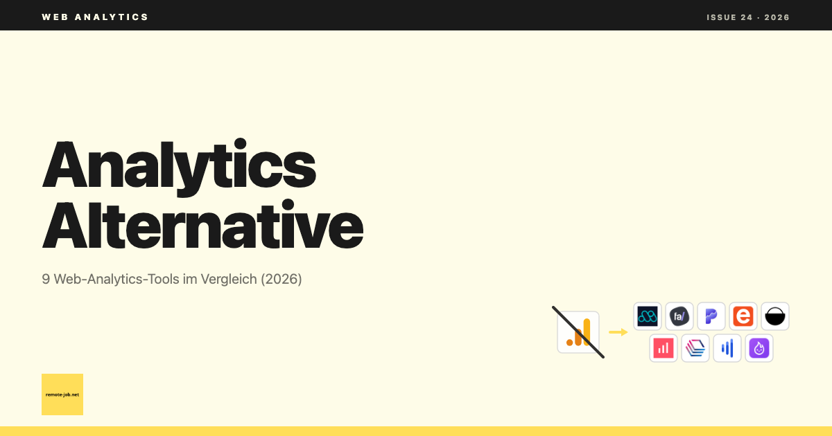 remote-job.net: Google Analytics Alternative 2026: 9 Web-Analytics-Tools