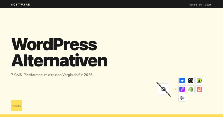 remote-job.net: WordPress Alternative 2026: 7 CMS-Plattformen im Vergleich