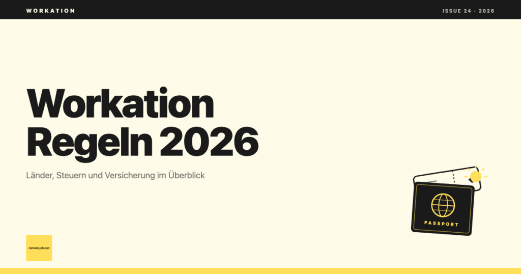 Workation 2026: Regeln, Länder, Steuern und Versicherung