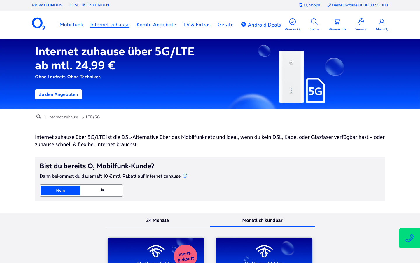 o2 Homespot Tarifuebersicht mit aktuellen Preisen