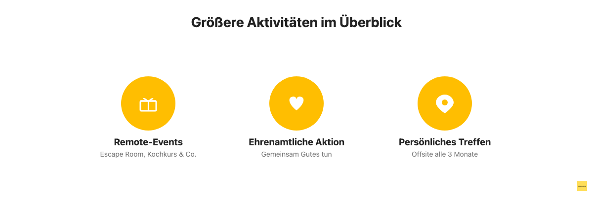 Drei größere Teambuilding-Formate für besondere Anlässe: Remote-Events, ehrenamtliche Aktionen, persönliches Treffen