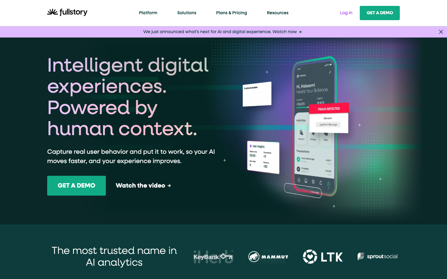 FullStory Screenshot: Enterprise-Plattform für Digital-Experience-Analytics