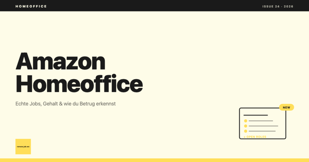 Amazon Homeoffice-Jobs: was es wirklich gibt