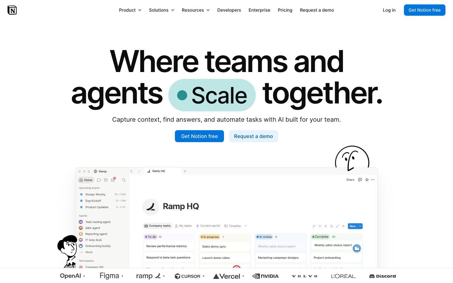 Notion Homepage – vielseitige Evernote Alternative für Remote-Teams mit Datenbanken und Wikis