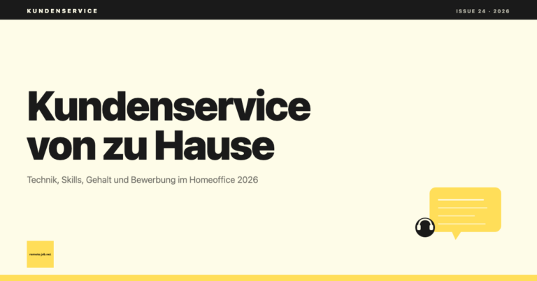 remote-job.net: Kundenservice von zu Hause