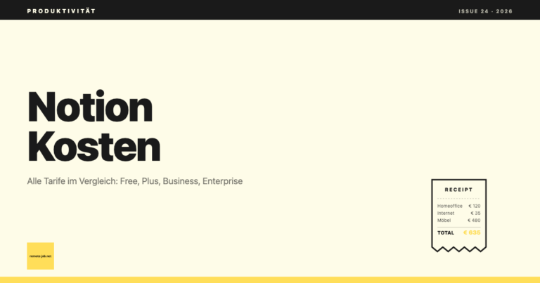 Notion Kosten Übersicht: Free, Plus, Business und Enterprise im Preisvergleich.