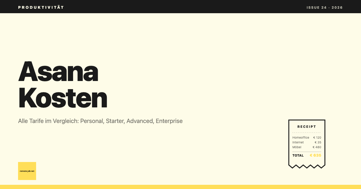 Asana Kosten 2026: Tarife, Preise und KI-Zusatzkosten