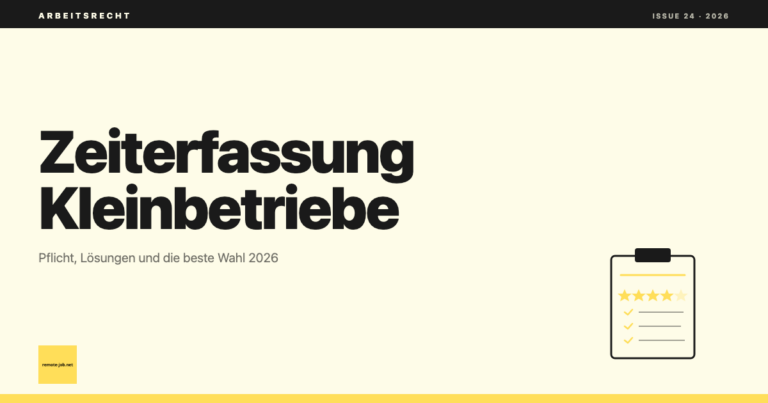 remote-job.net: Zeiterfassung für Kleinbetriebe